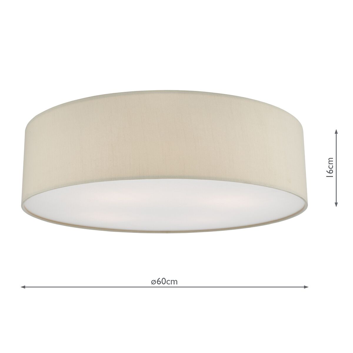 Cierro 4 Light Flush Taupe With Diffuser 60cm<br>Taupe - Image 5