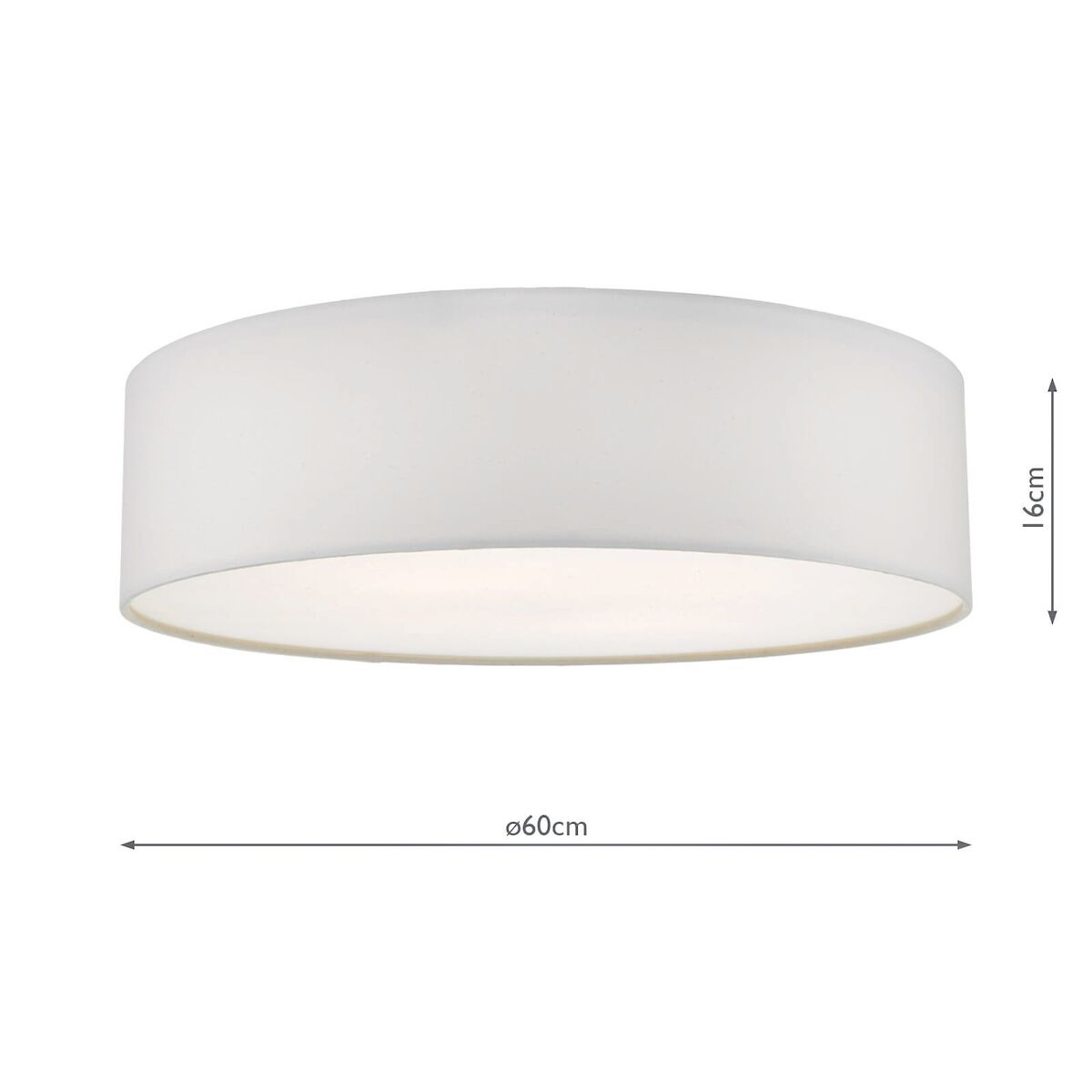 Cierro 4 Light Flush Ivory 60cm<br>Ivory - Image 5