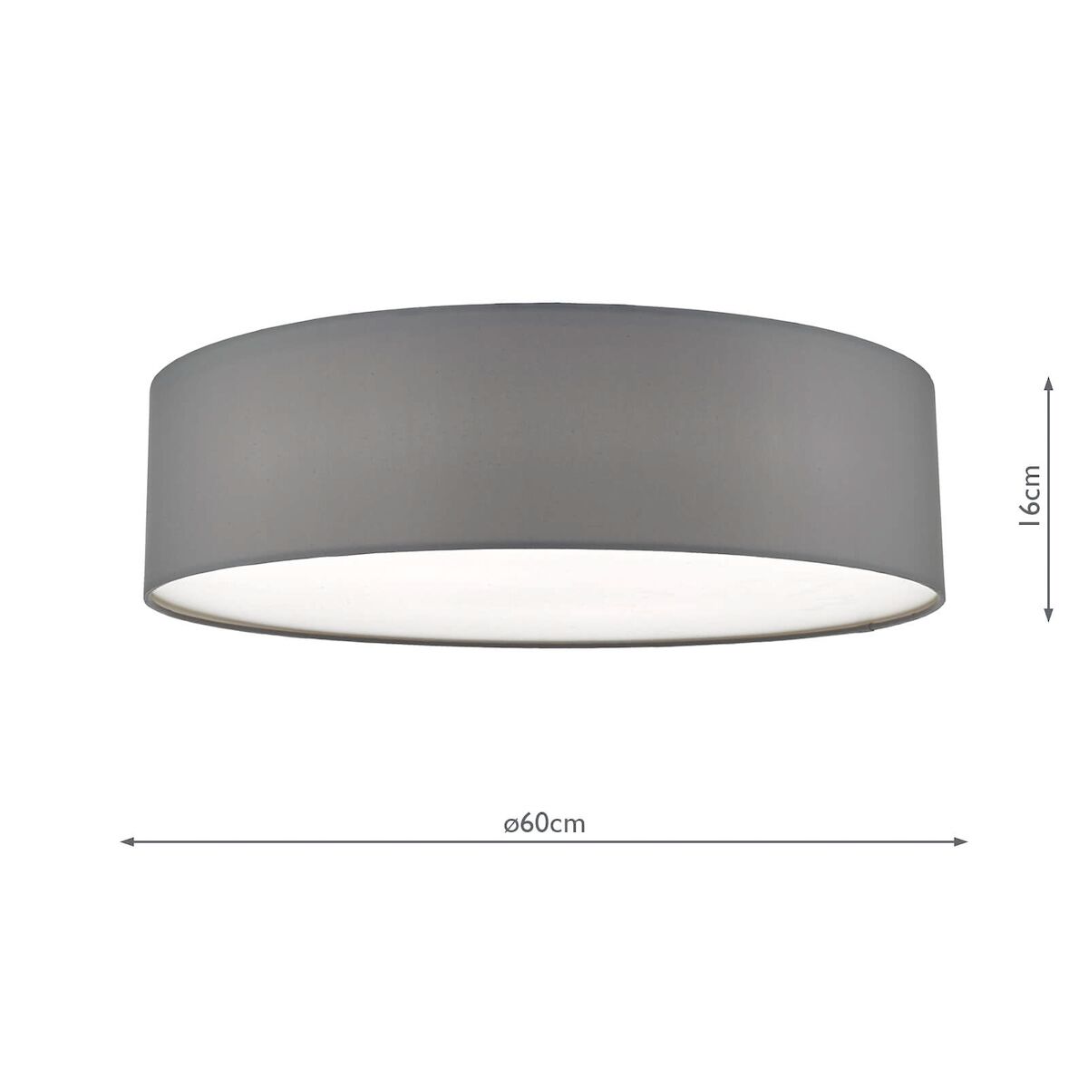 Cierro 4 Light Flush Grey 60cm<br>Grey - Image 5