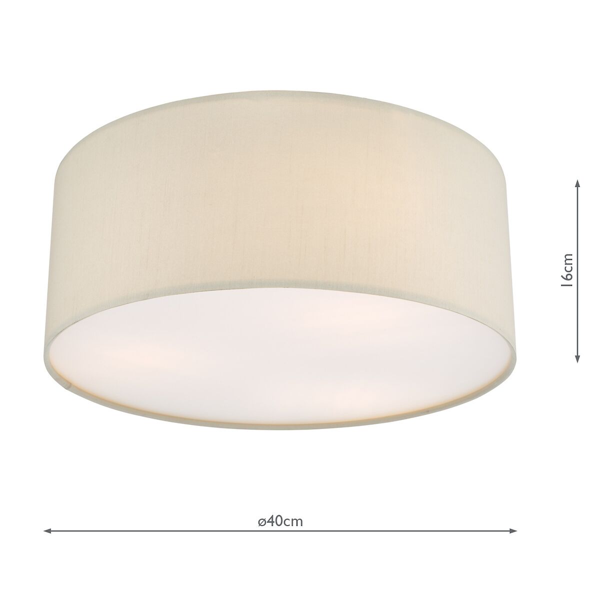 Cierro 3 Light Flush Taupe With Diffuser 40cm<br>Taupe - Image 6