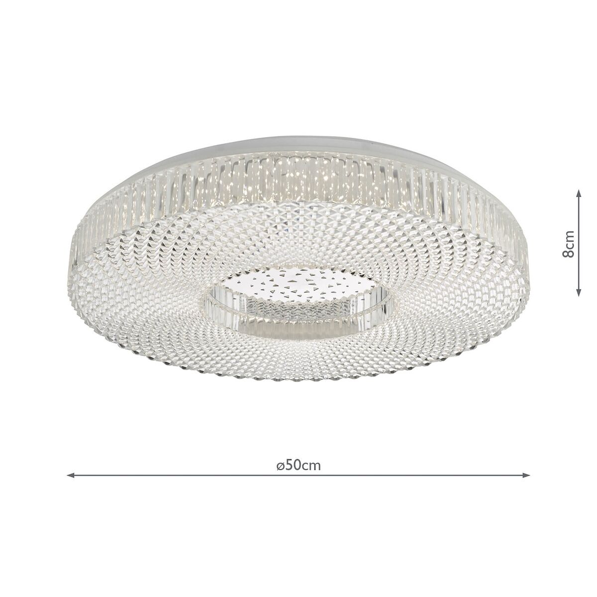 Cimona Flush Acrylic Large LED<br>Clear - Image 6
