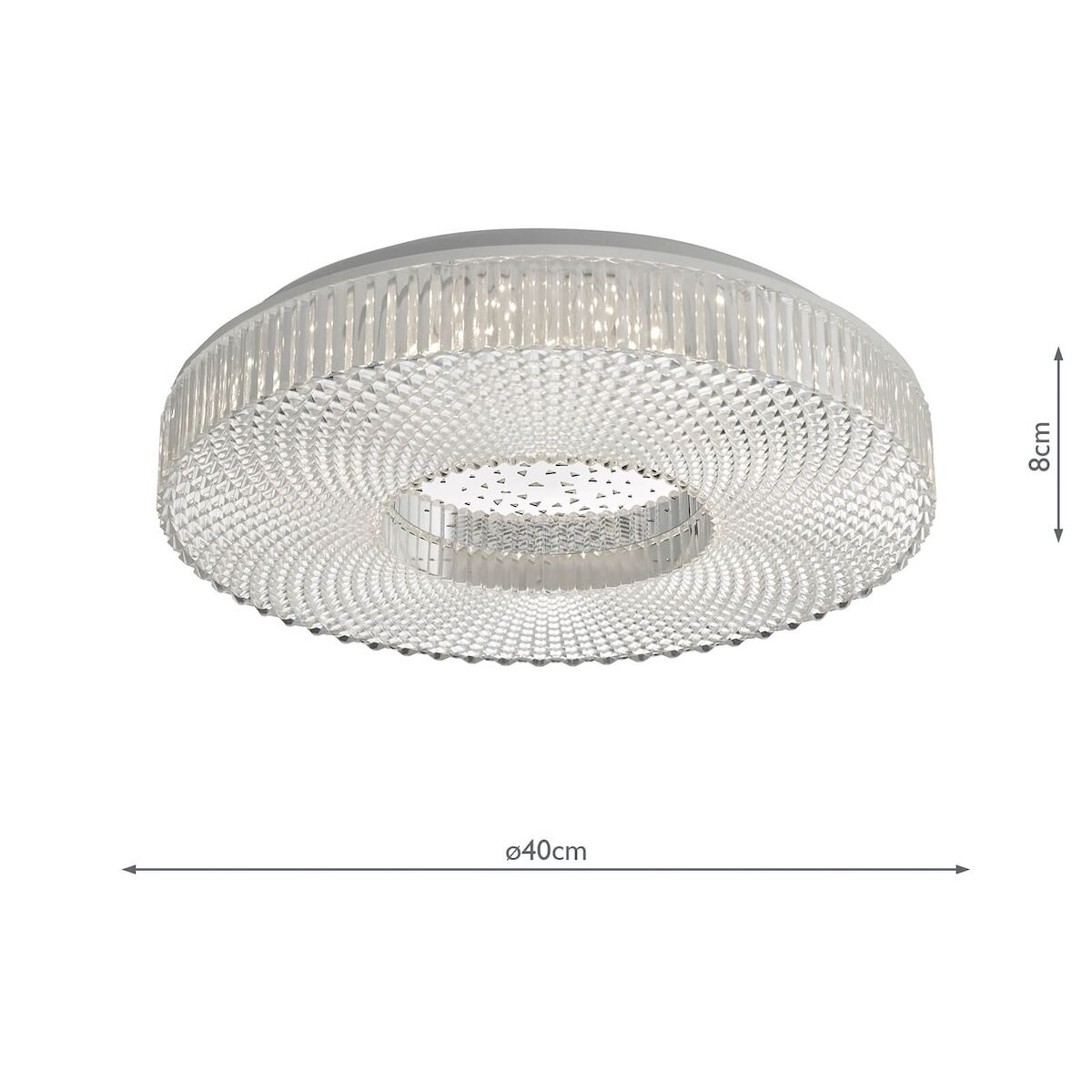 Cimona Flush Acrylic Medium LED<br>Clear - Image 6