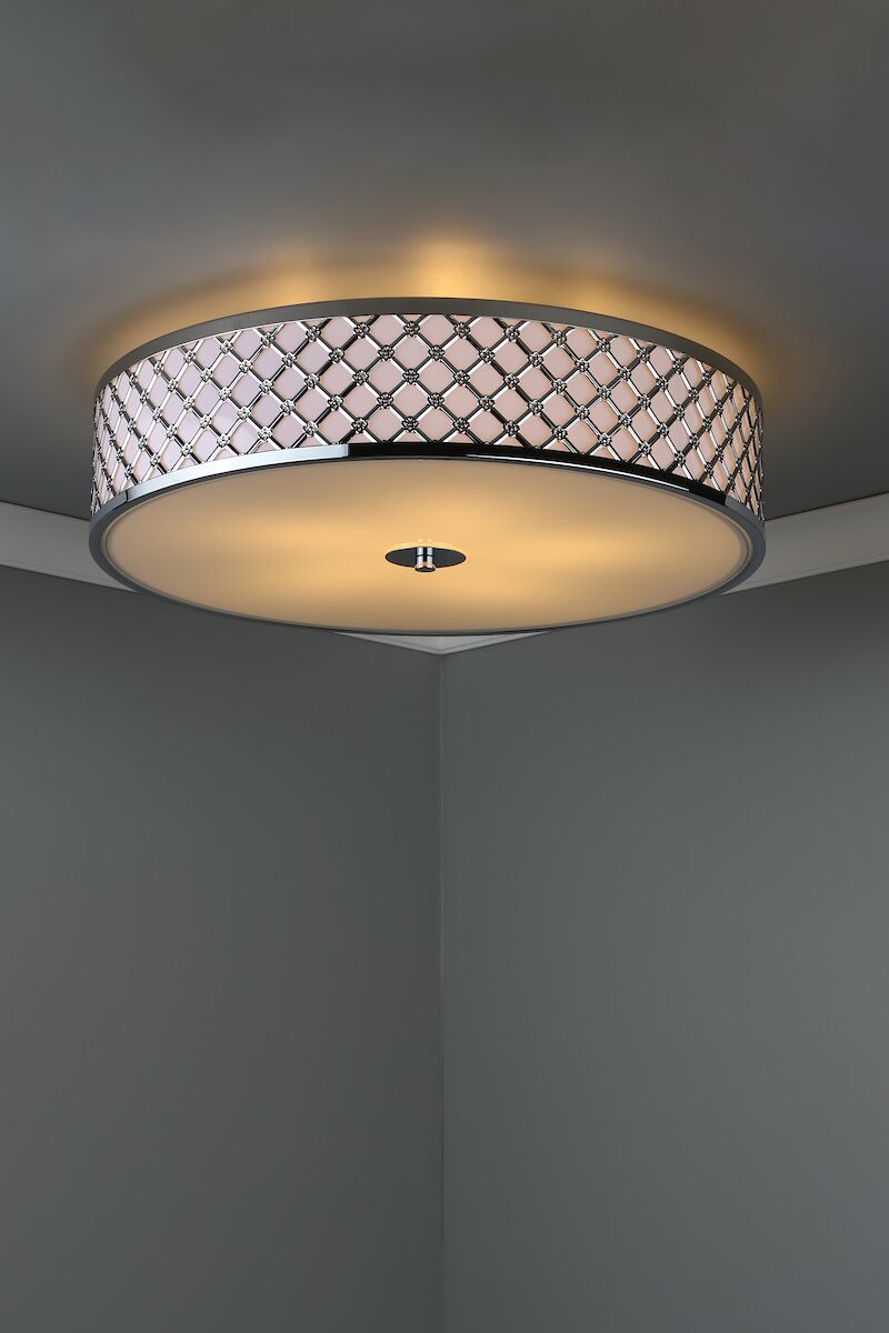 Civic 5 Light Flush Large Polished Chrome<br>Polished Chrome - Image 5