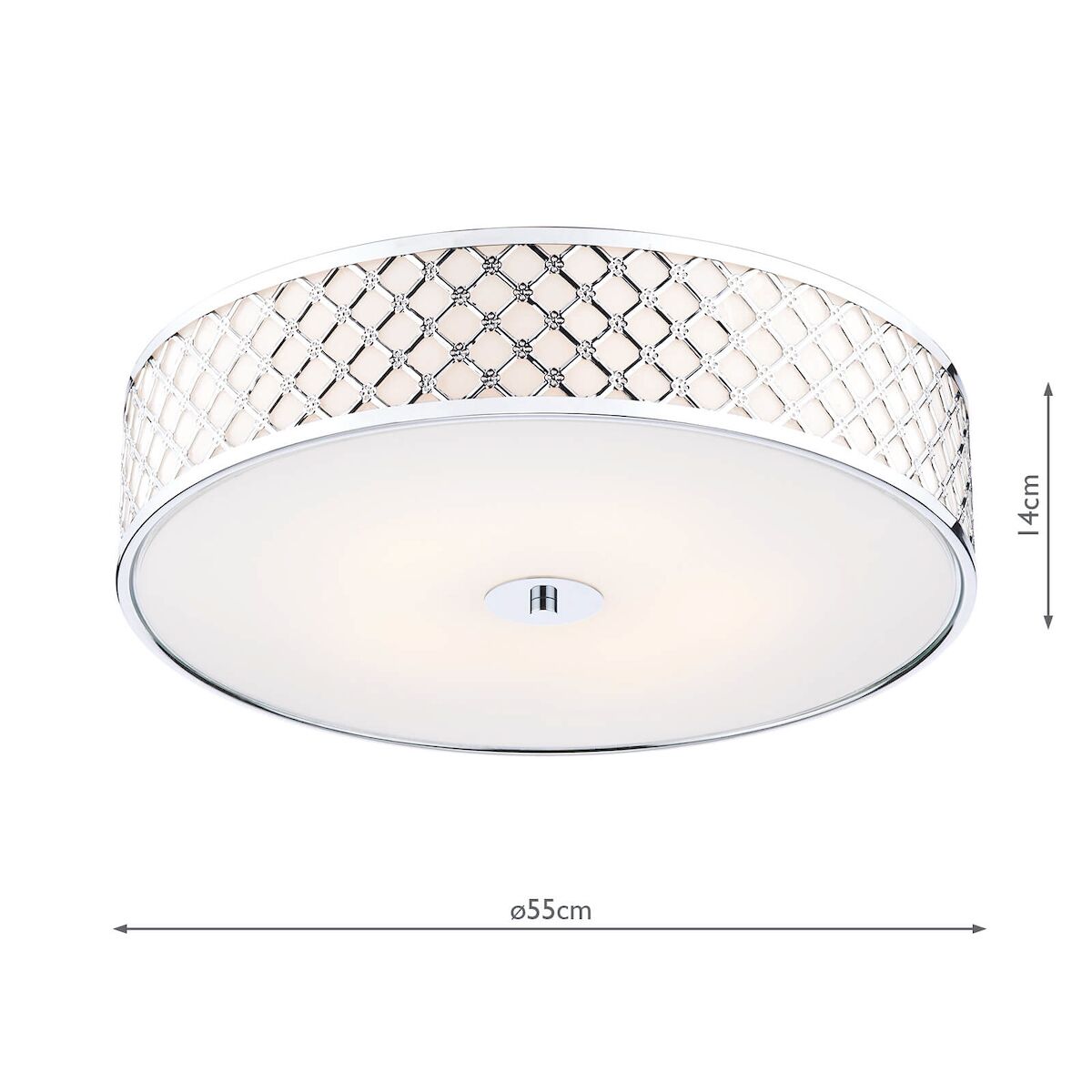 Civic 5 Light Flush Large Polished Chrome<br>Polished Chrome - Image 7