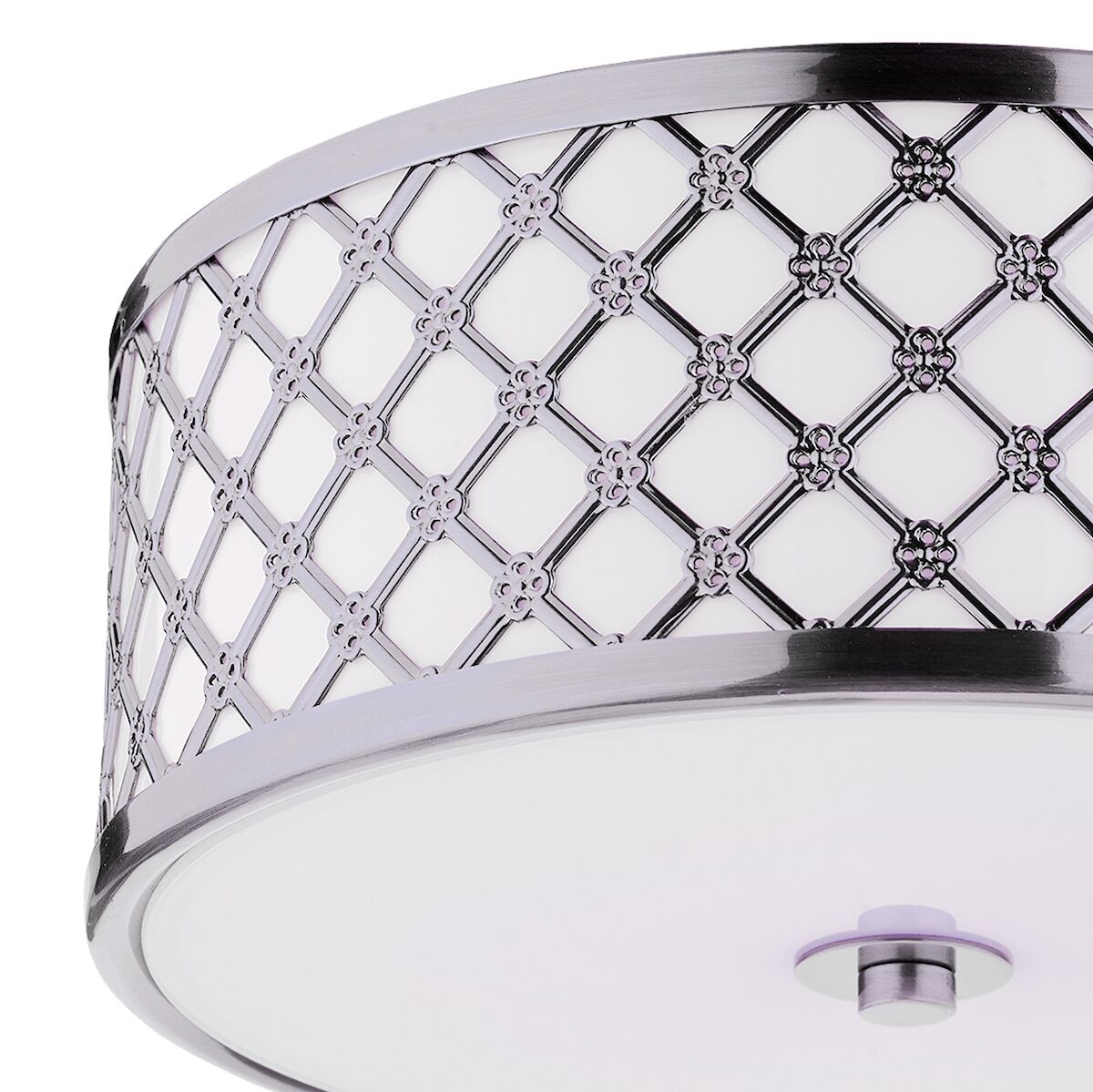 Civic Small 2 Light Flush Polished Chrome Frosted Glass<br>Polished Chrome - Image 2