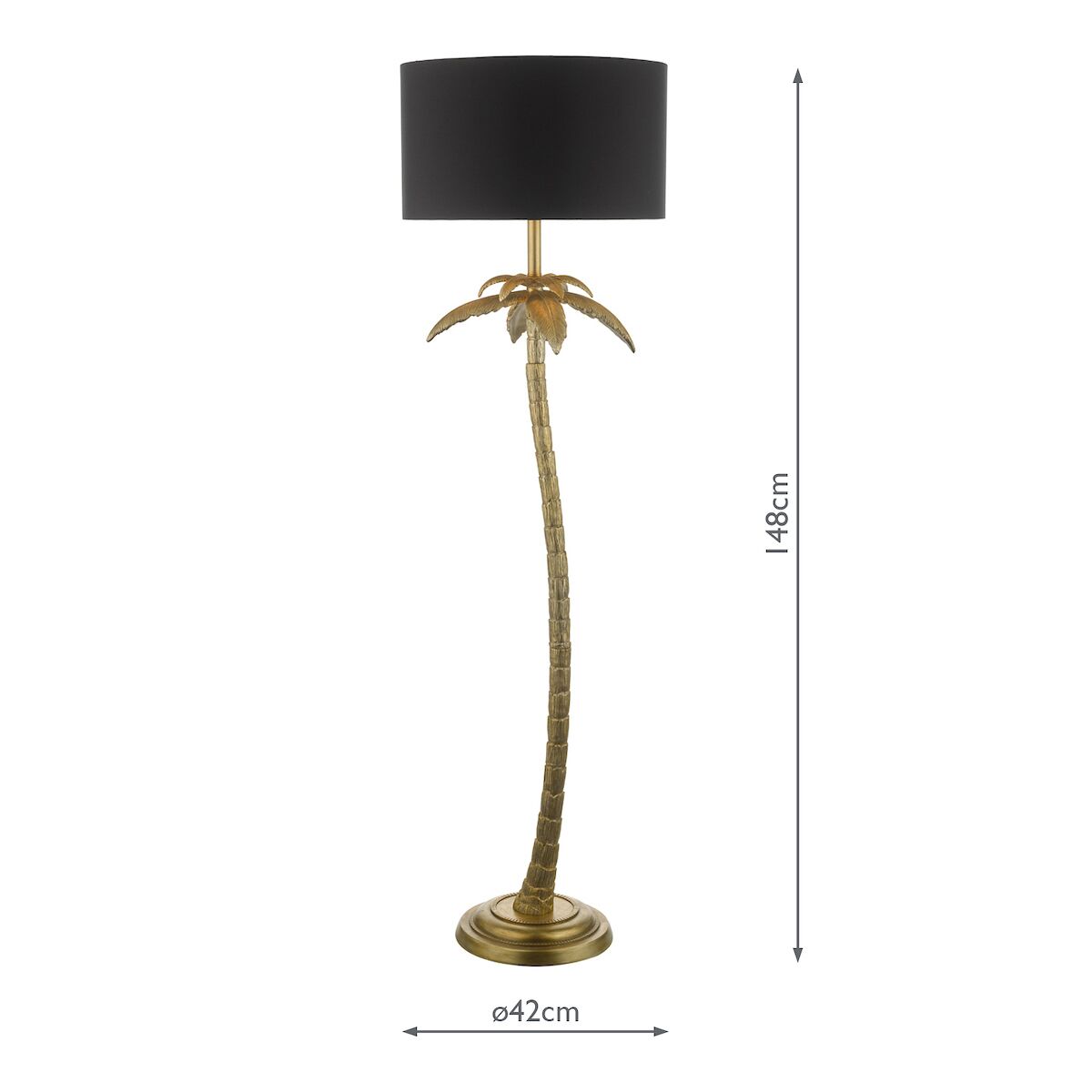 Coco Floor Lamp Antique Gold With Shade <br>Antique Gold - Image 12