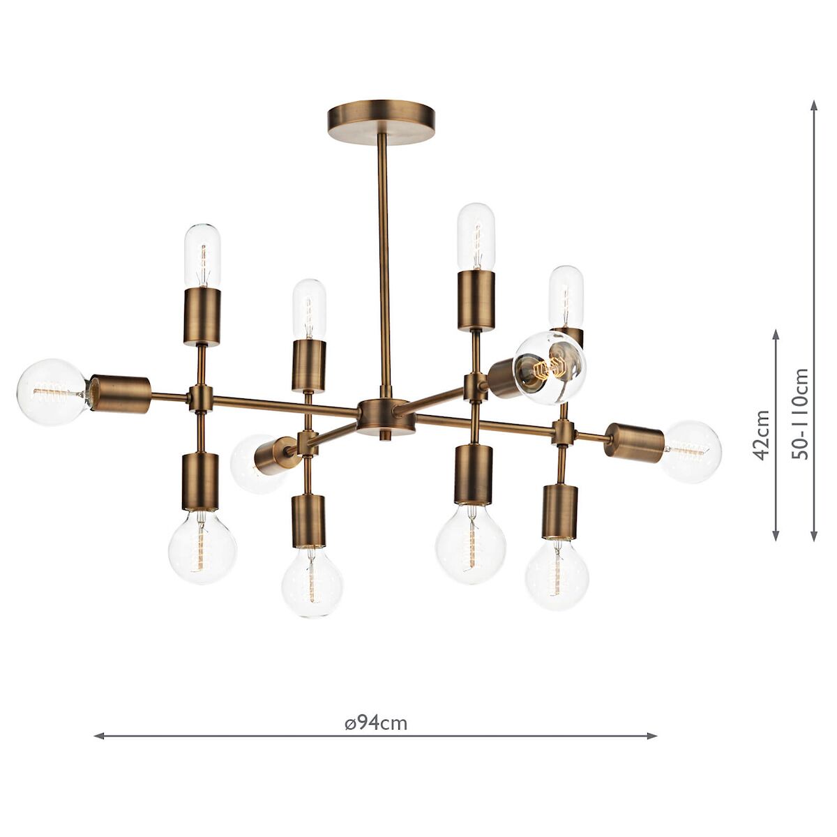 Code 12 Light Pendant Old Gold<br>Aged Gold - Image 7
