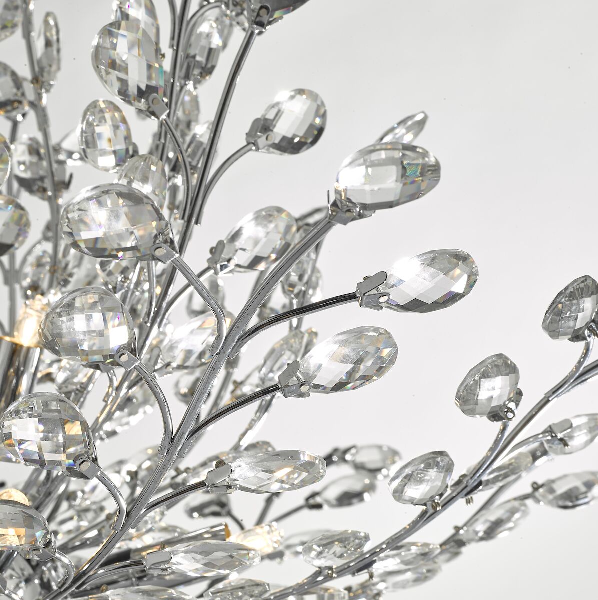Cordelia 9 Light Pendant Polished Chrome & Crystal<br>Polished Chrome - Image 3