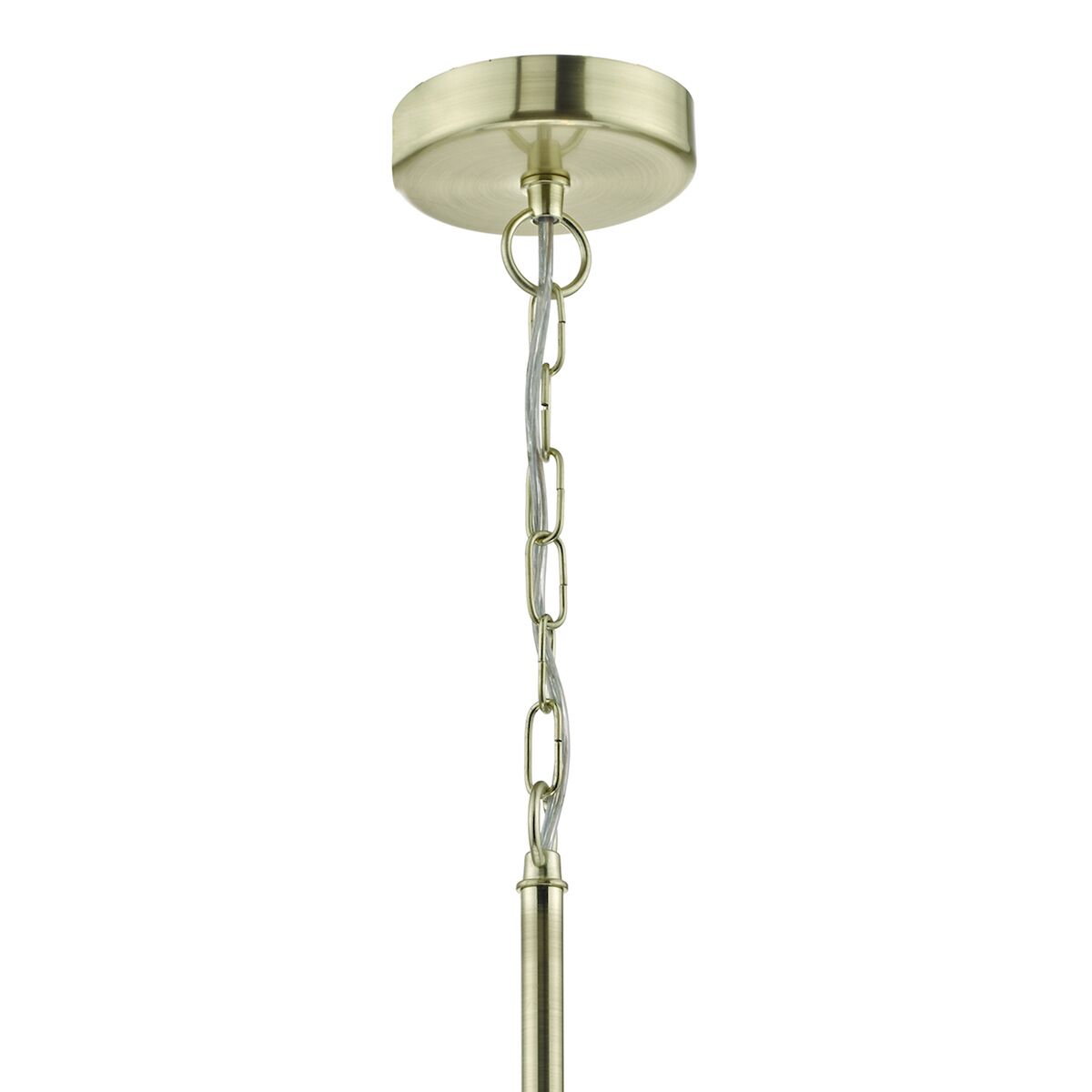 Cristin 4 Light Pendant Satin Brass With Navy Shade<br>Satin Brass - Image 3