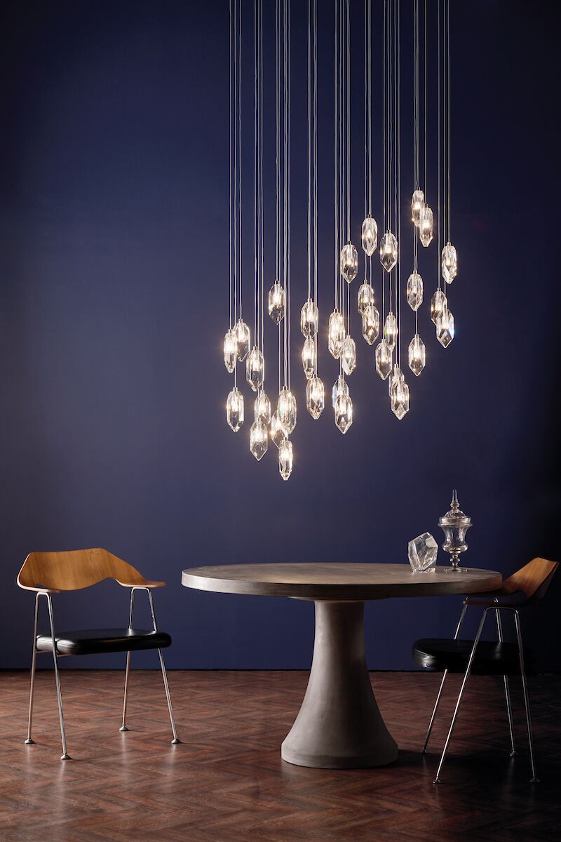 Crystal 12 Light Cluster Pendant Polished Chrome & Crystal<br>Crystal - Image 5