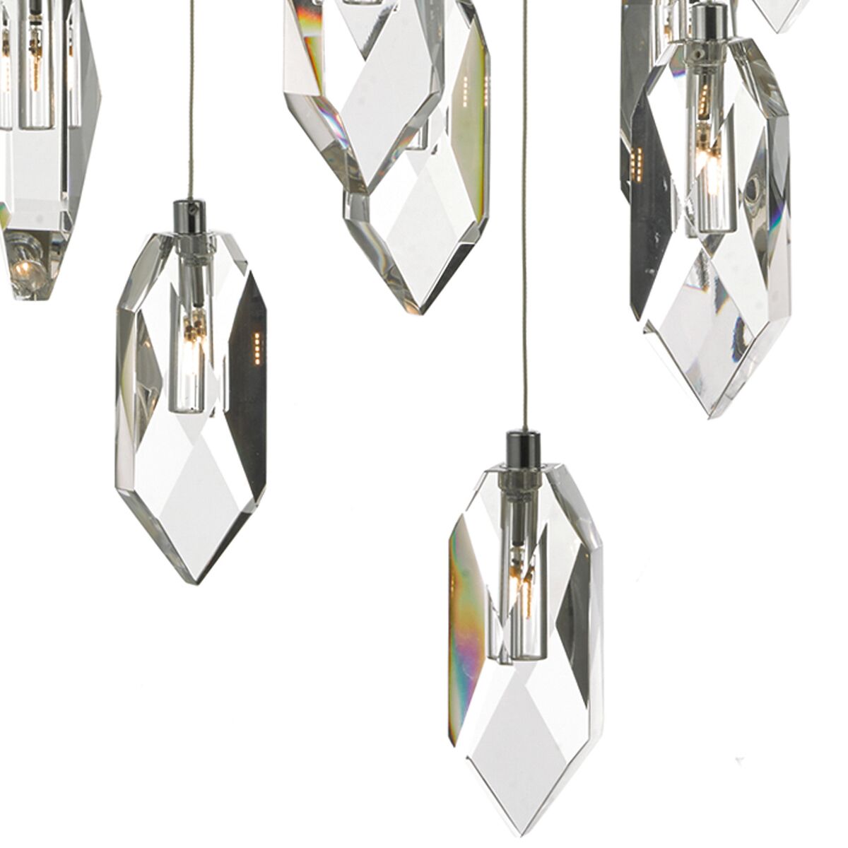 Crystal 18 Light Cluster Pendant Polished Chrome & Crystal<br>Crystal - Image 3