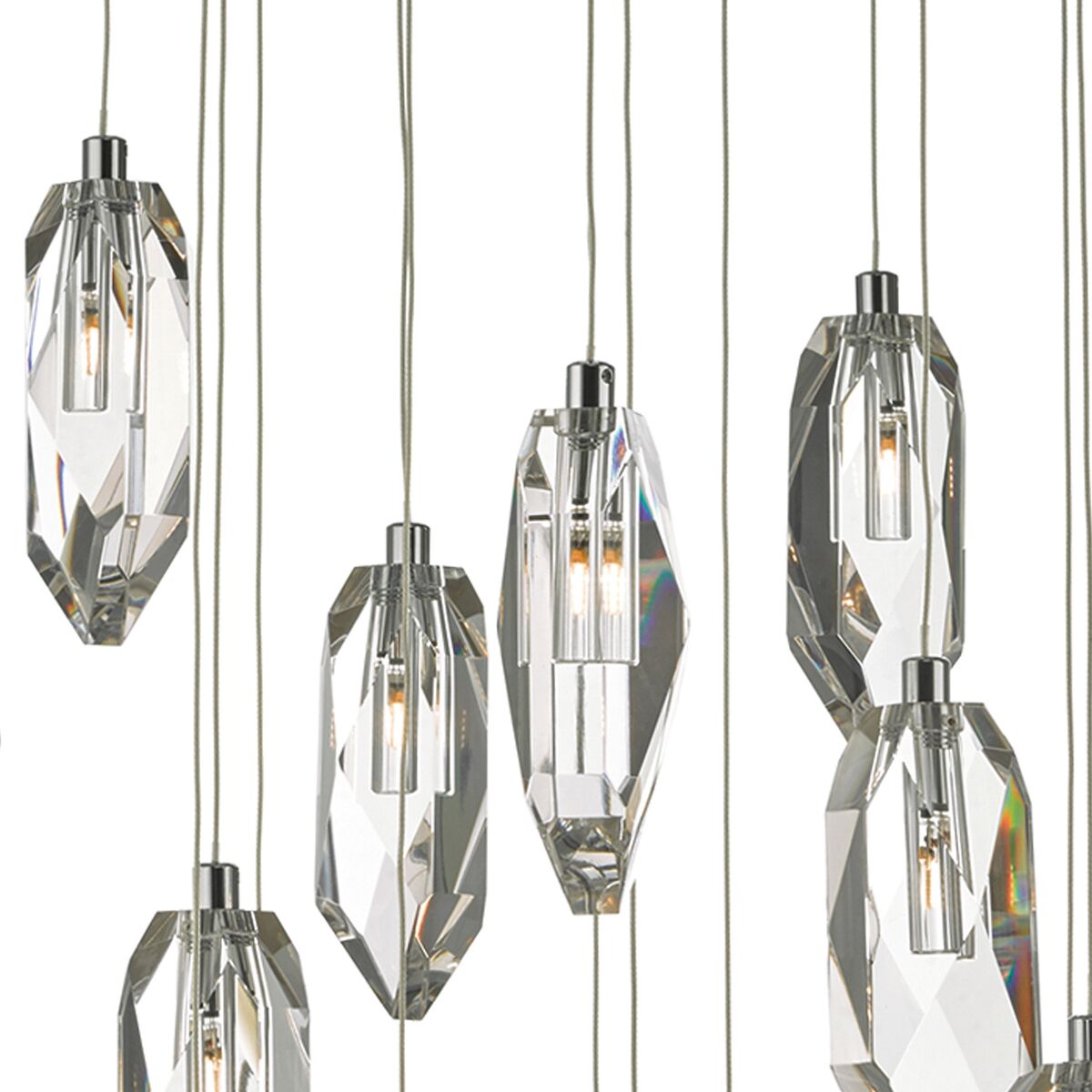 Crystal 18 Light Cluster Pendant Polished Chrome & Crystal<br>Crystal - Image 4
