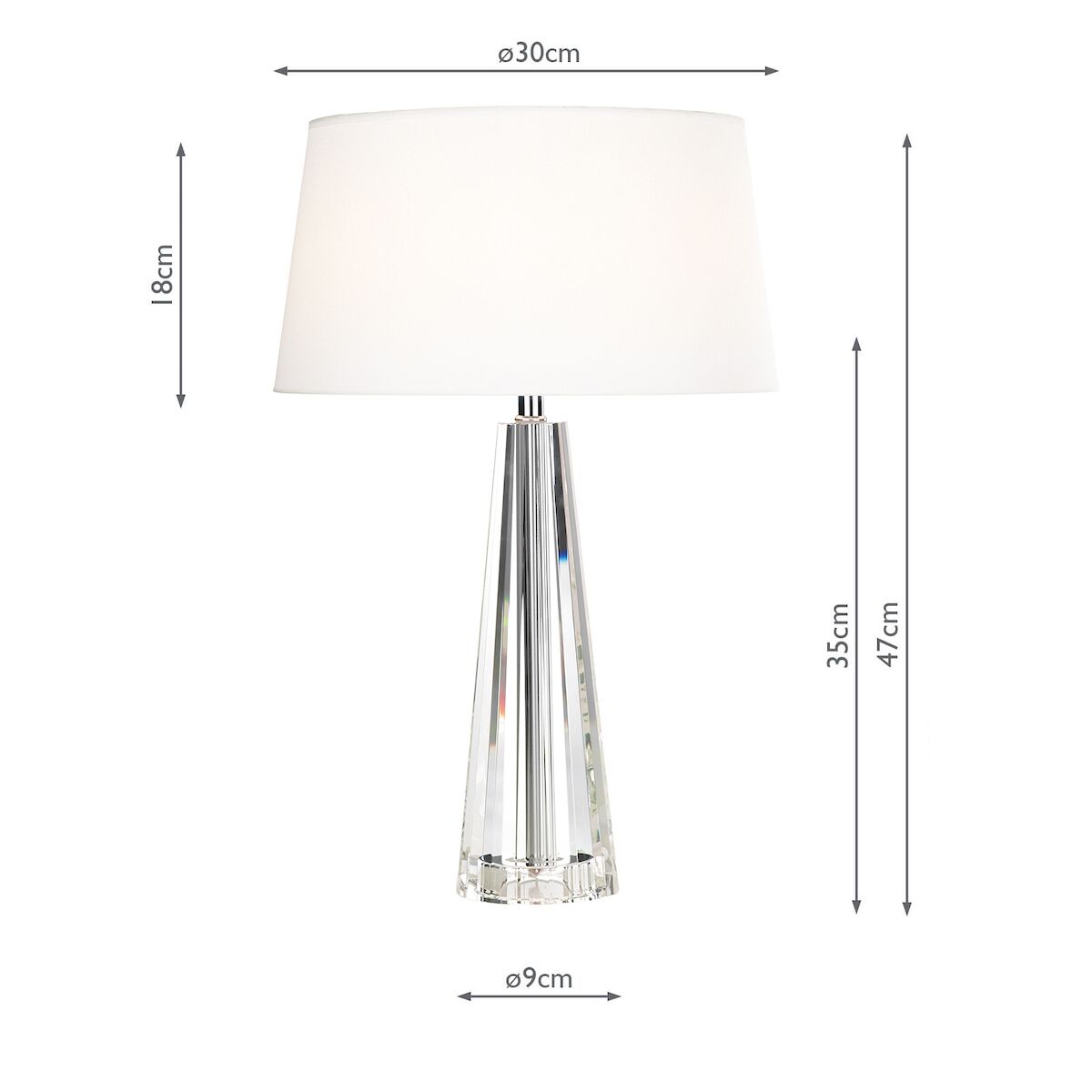 Cyprus Table Lamp Crystal With Shade <br>Crystal - Image 4