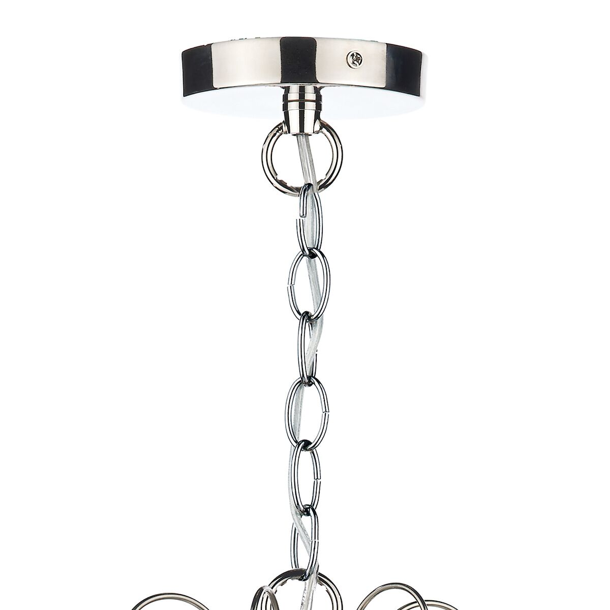 Daniella 6 Light Pendant Polished Nickel Crystal Dual Mount<br>Polished Nickel - Image 2