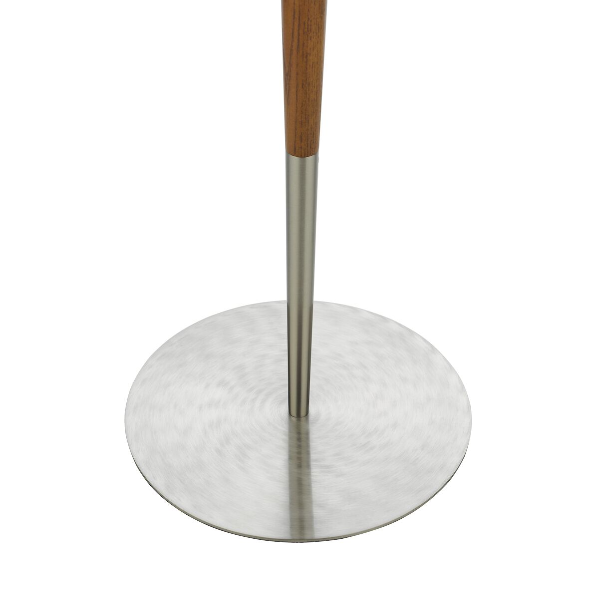 Detroit Floor Lamp Satin Nickel Walnut Detail Base Only<br>Satin Nickel - Image 4