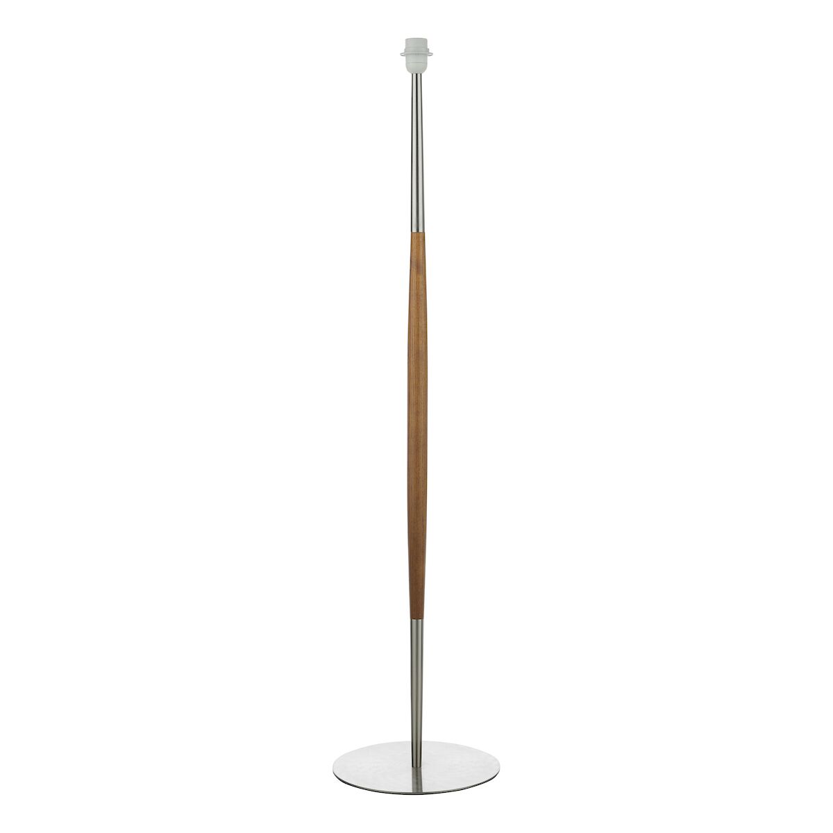 Detroit Floor Lamp Satin Nickel Walnut Detail Base Only<br>Satin Nickel - Image 5