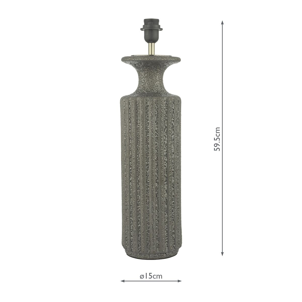 Dugan Table Lamp Black Volcanic Glaze Base Only<br>Black Volcanic Glaze - Image 2