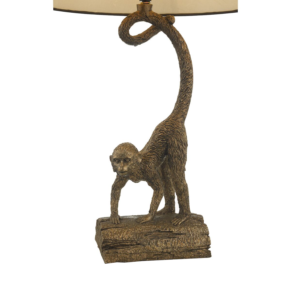 Dwayne Monkey Table Lamp Bronze With Shade Matt Bronze - Image 3