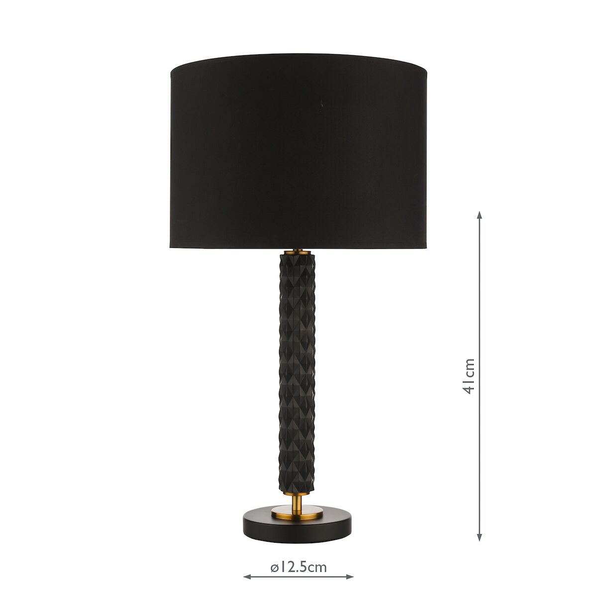 Emani Table Lamp Black Aged Gold Base Only<br>Black - Image 7