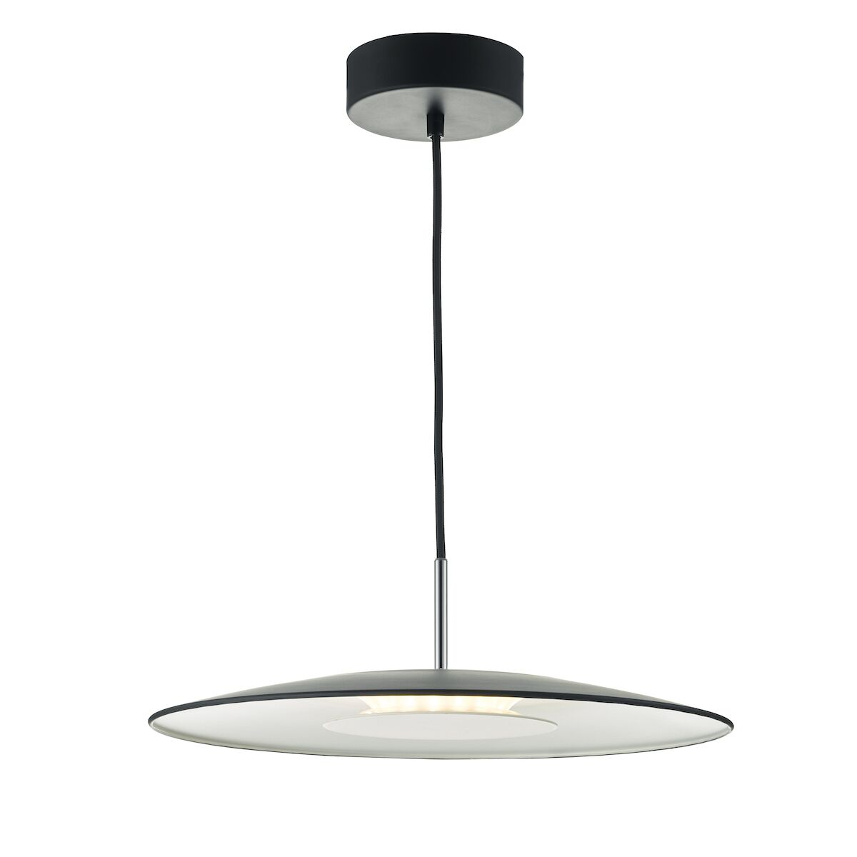 Enoch Pendant Matt Black & Stainless Steel LED<br>Matt Black