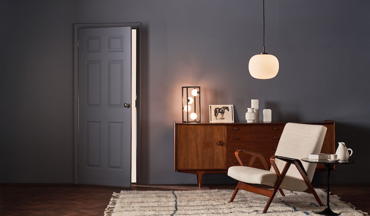 Ensio 4 Light Table Lamp Matt Black & Opal Glass<br>Matt Black - Image 4