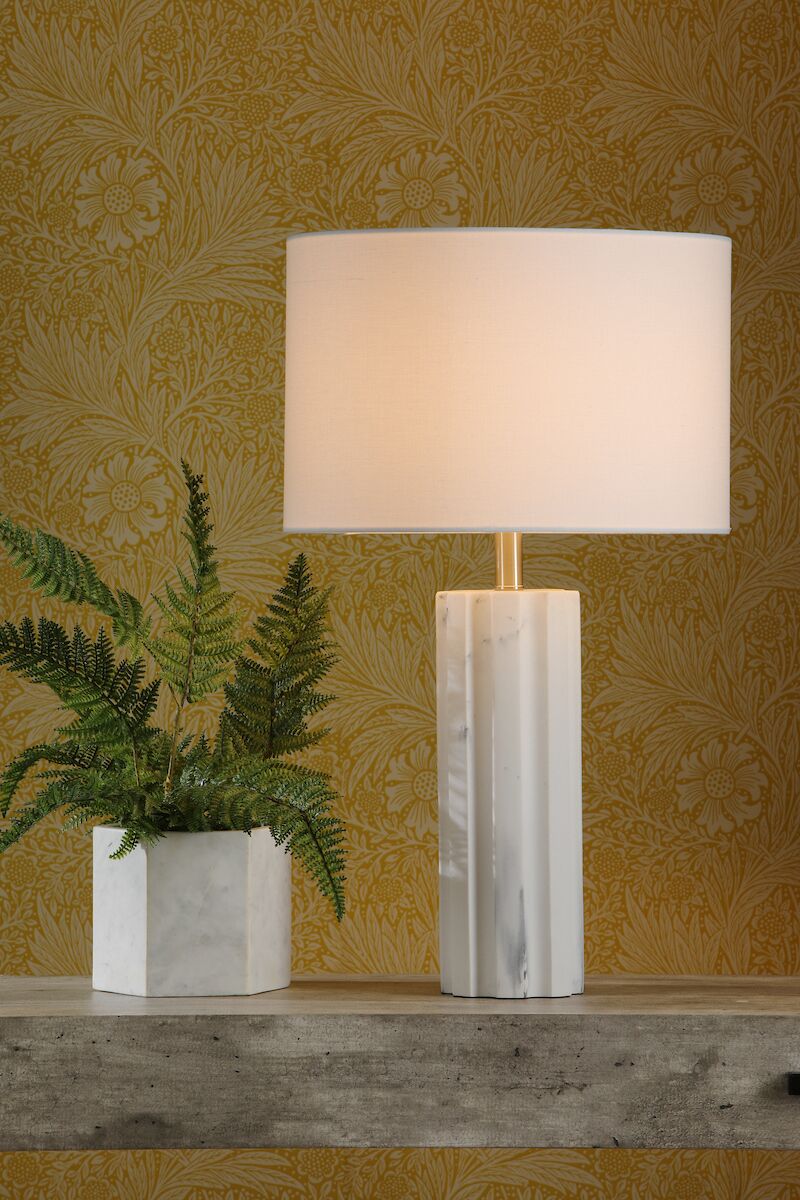 Erebus Table Lamp Marble Effect With Shade <br>Marble Effect - Image 4
