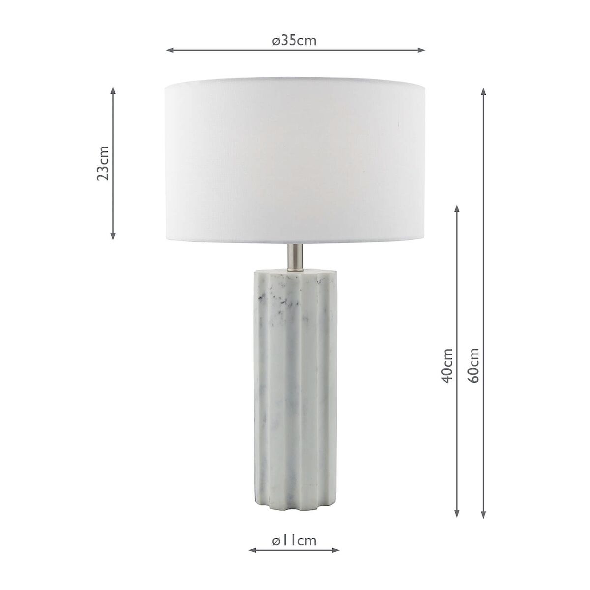 Erebus Table Lamp Marble Effect With Shade <br>Marble Effect - Image 6