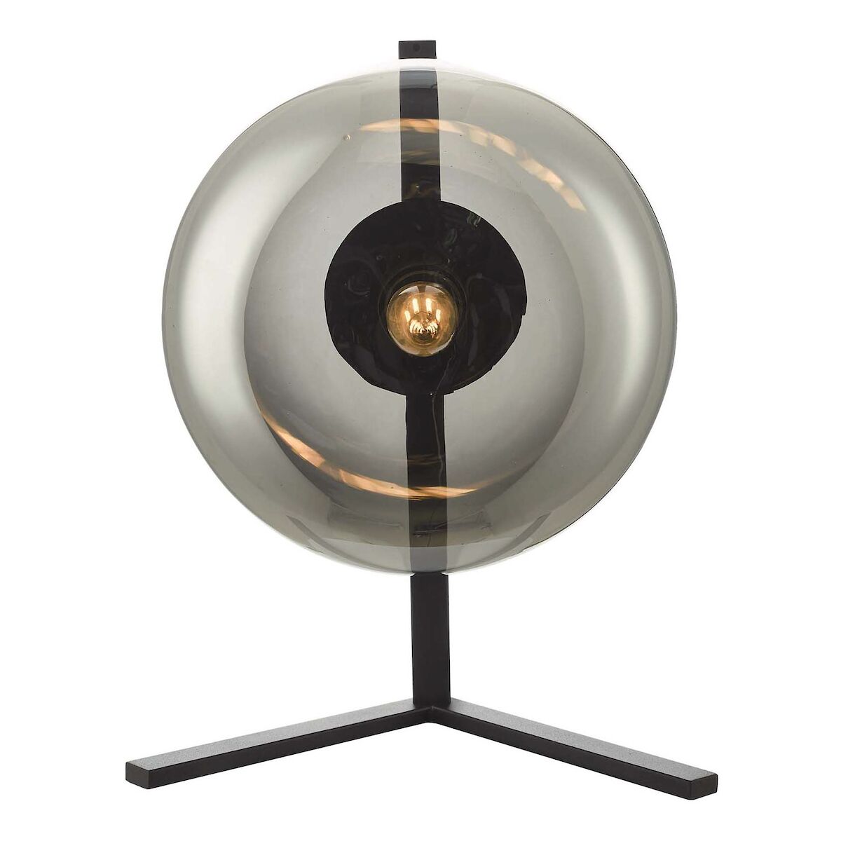 Erla Table Lamp Smoked Glass And Matt Black<br>Smoked Glass - Image 3