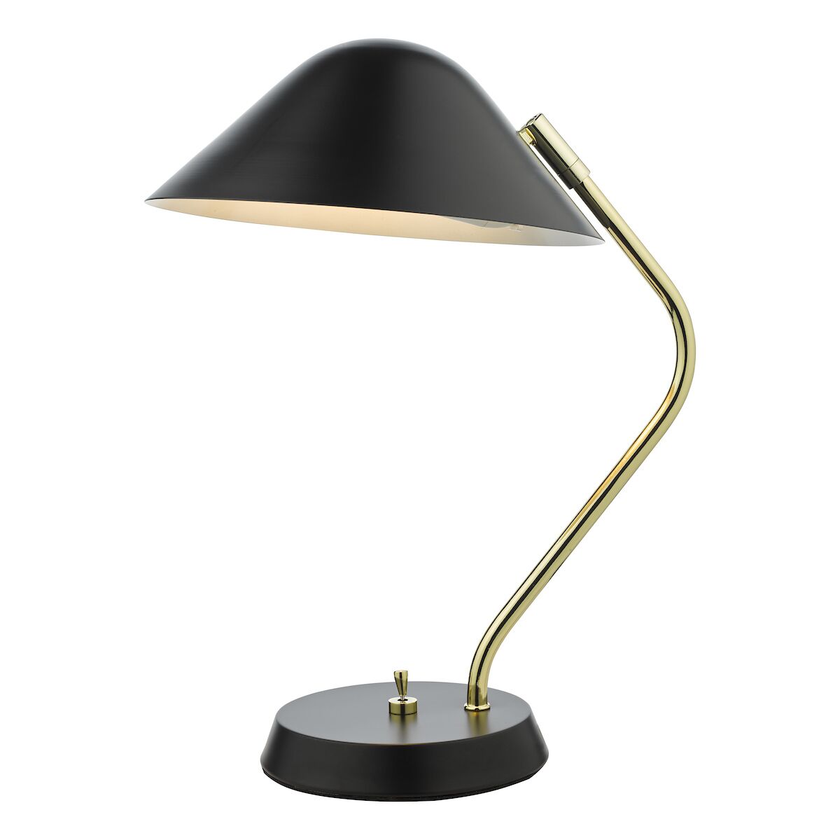 Erna Task Table Lamp Polished Brass Satin Black<br>Polished Brass