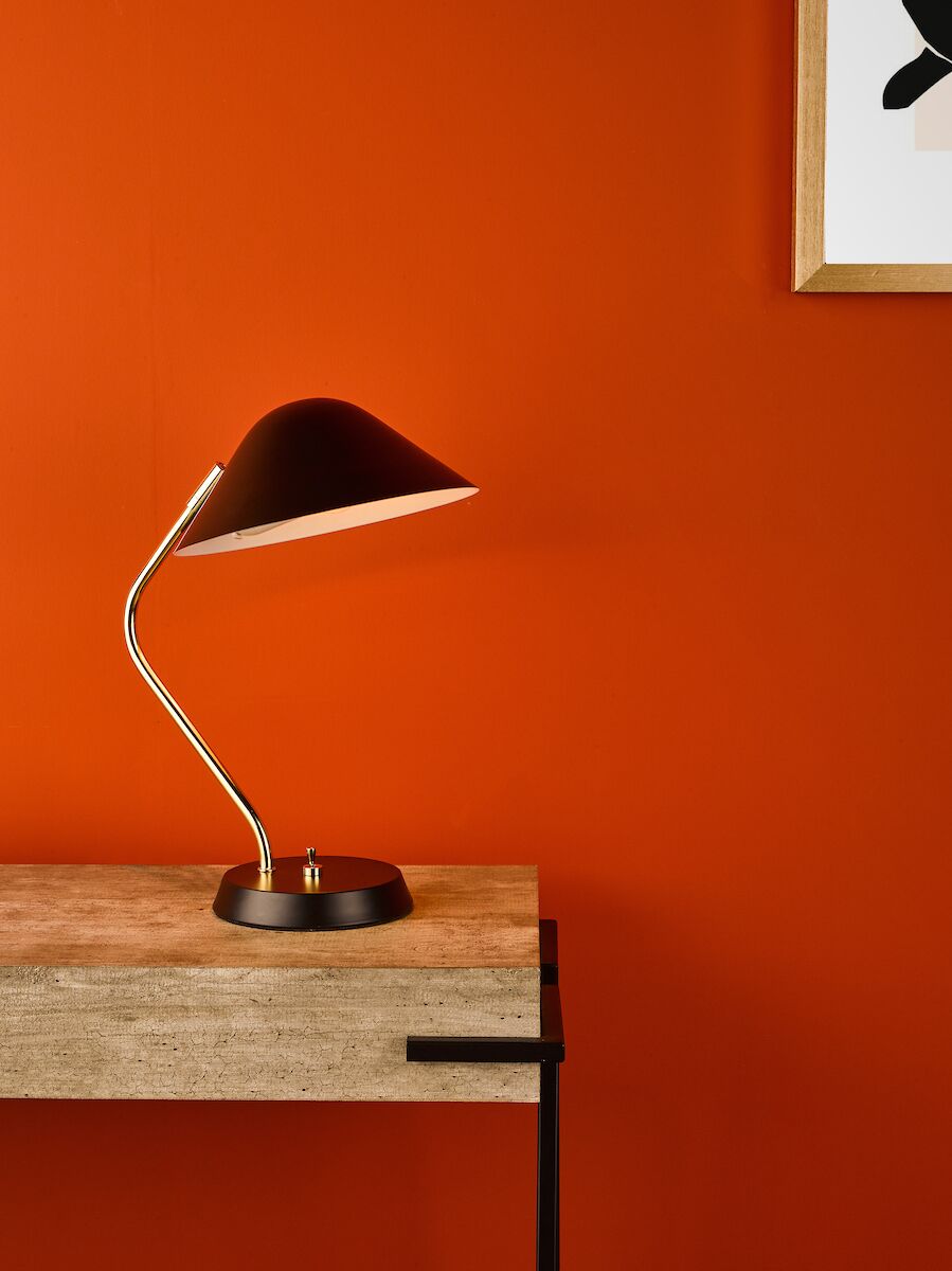 Erna Task Table Lamp Polished Brass Satin Black<br>Polished Brass - Image 7
