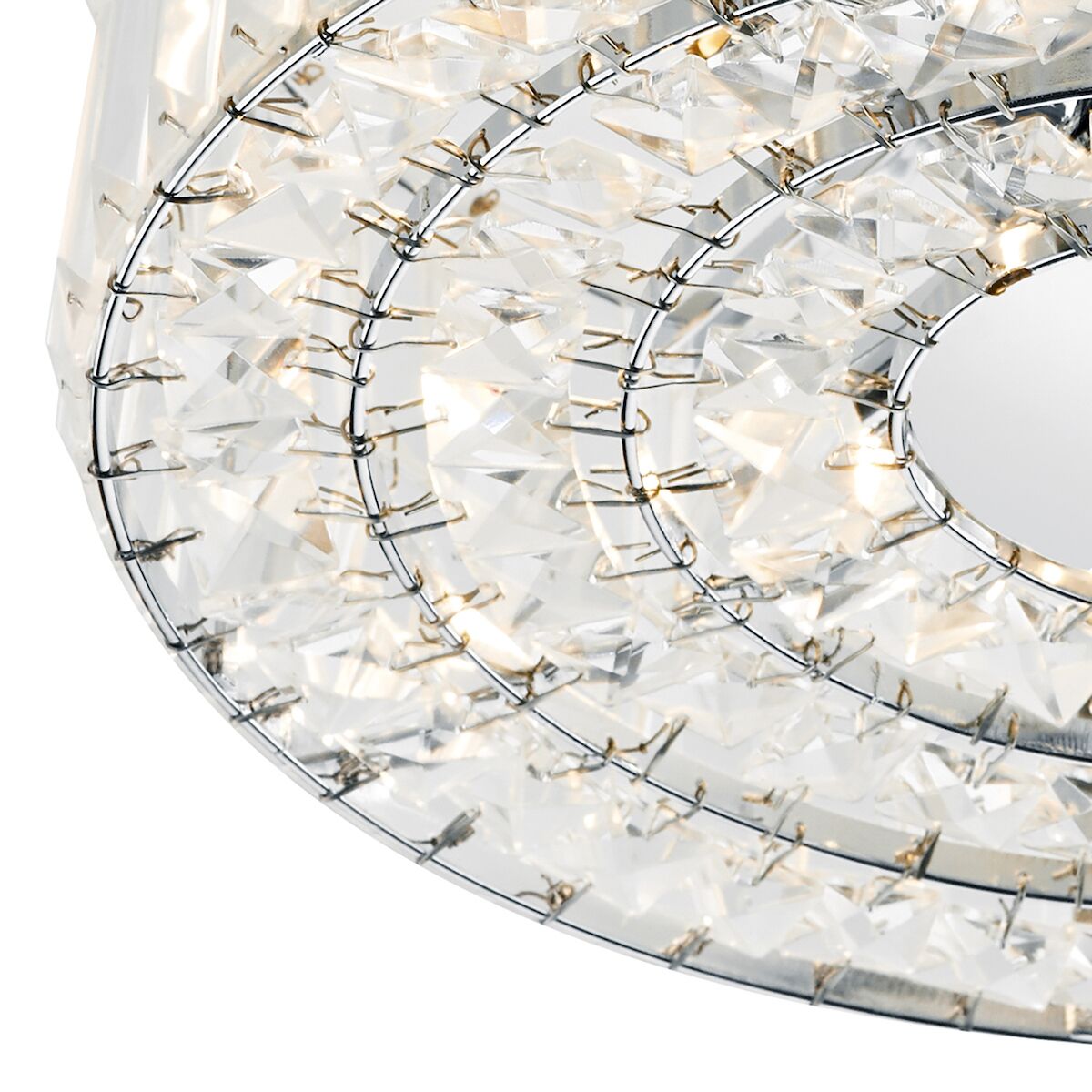 Errol Crystal Semi Flush Fitting Polished Chrome<br>Crystal - Image 2