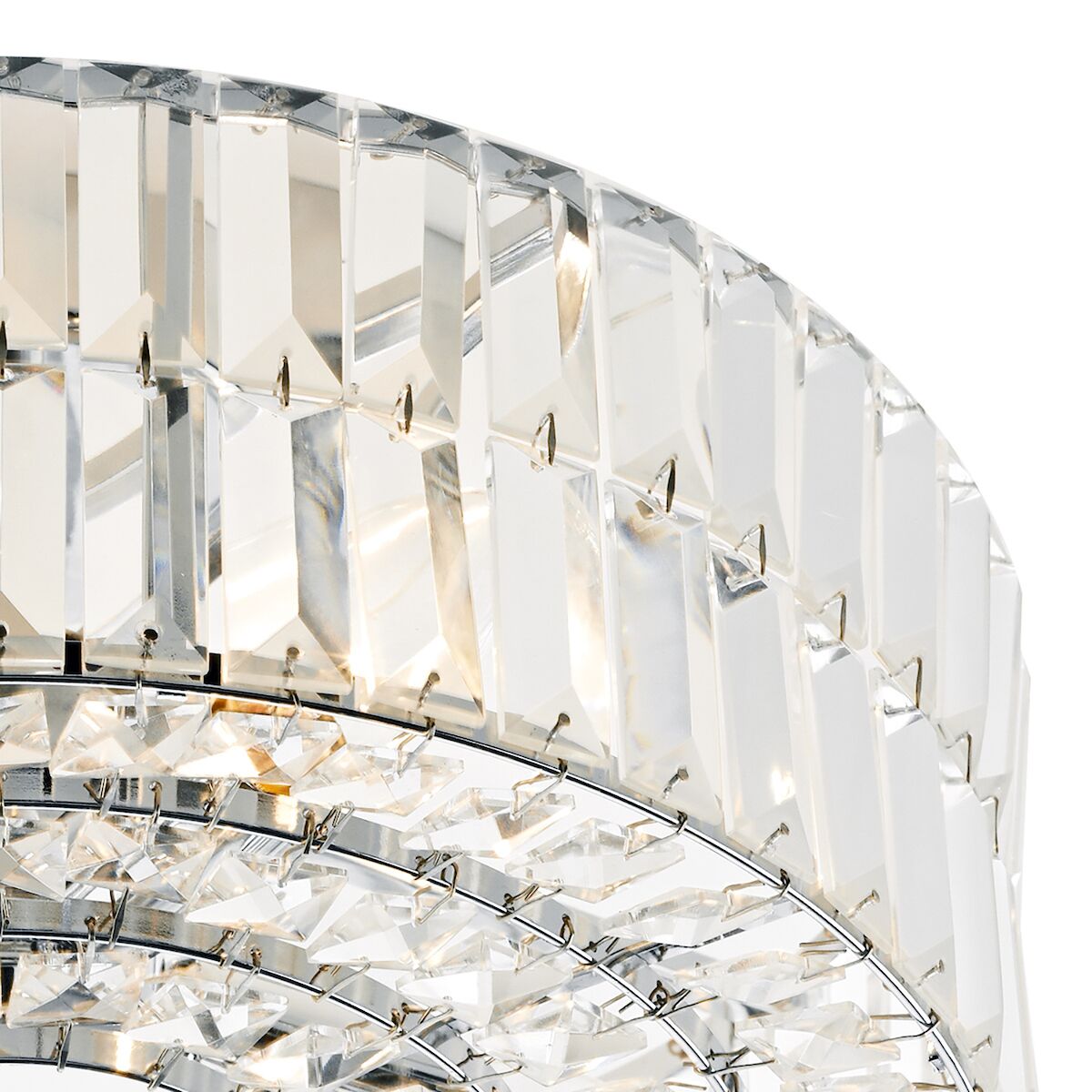 Errol Crystal Semi Flush Fitting Polished Chrome<br>Crystal - Image 3