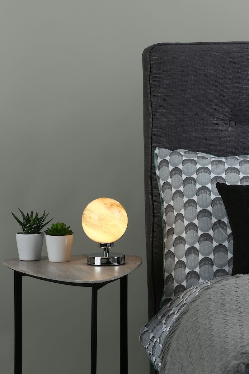 Esben Touch Table Lamp Polished Chrome With Planet Glass<br>Polished Chrome - Image 2