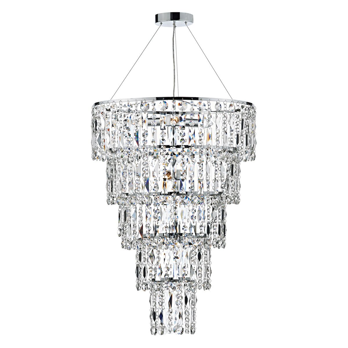 Escala 6 Light Round Crystal Pendant<br>Crystal