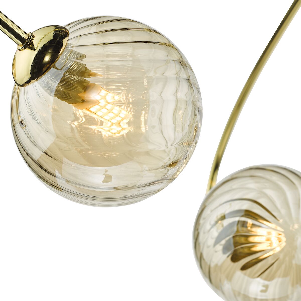 Etta 6 Light Semi Flush Polished Gold Champagne Glass<br>Polished Gold - Image 3