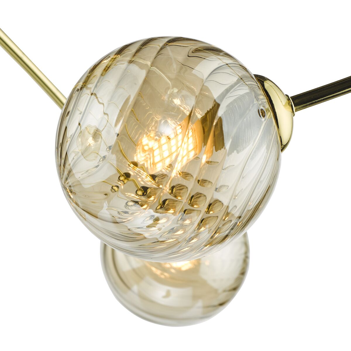 Etta 6 Light Semi Flush Polished Gold Champagne Glass<br>Polished Gold - Image 4