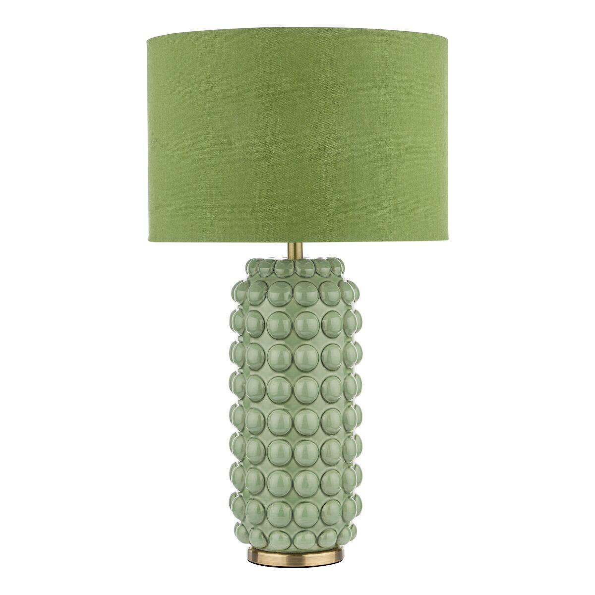 Etzel Table Lamp Green Satin Brass With Shade <br>Green - Image 2
