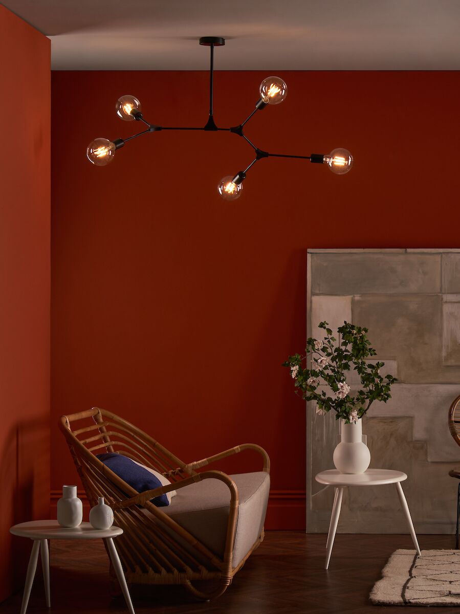 Euphemia 5 Light Pendant Black<br>Satin Black - Image 4
