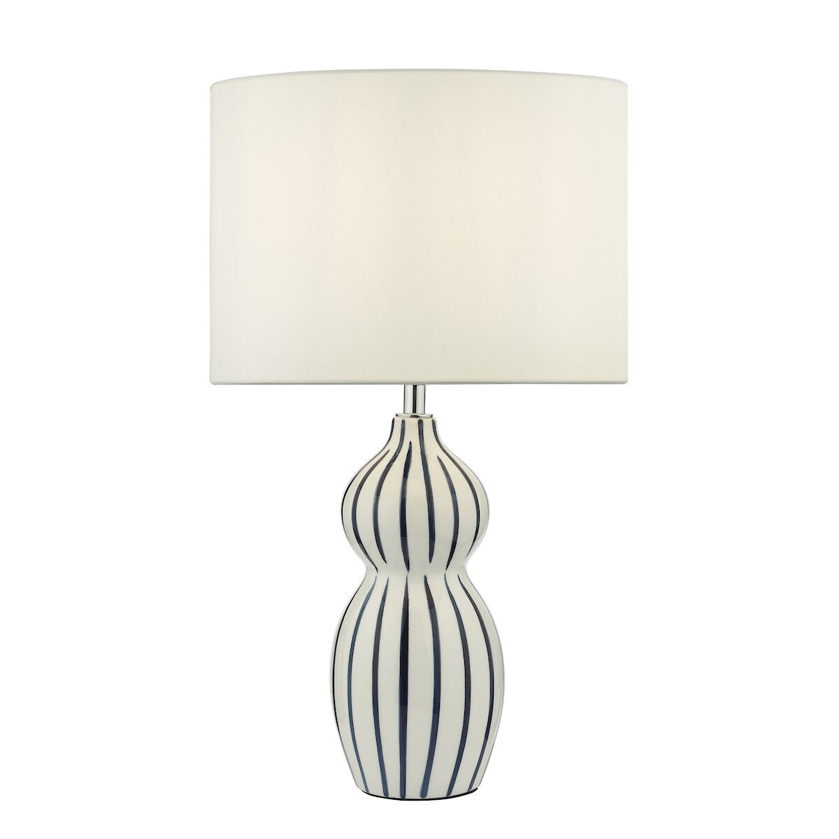 Evie Table Lamp White Ceramic Blue Ceramic With Shade <br>White Ceramic