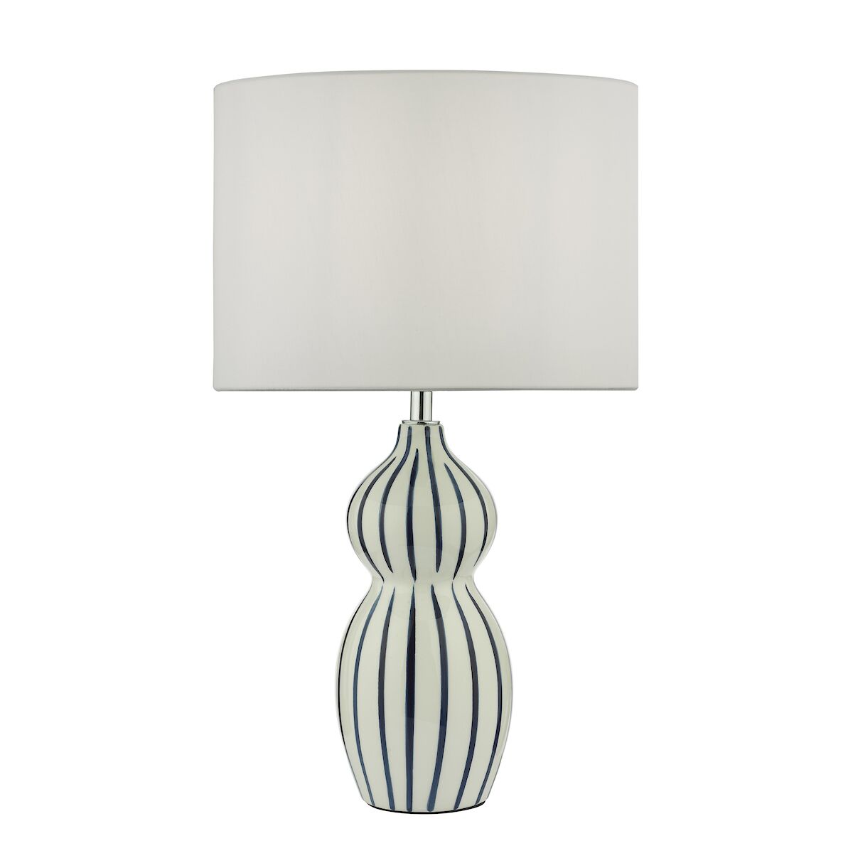 Evie Table Lamp White Ceramic Blue Ceramic With Shade <br>White Ceramic - Image 2