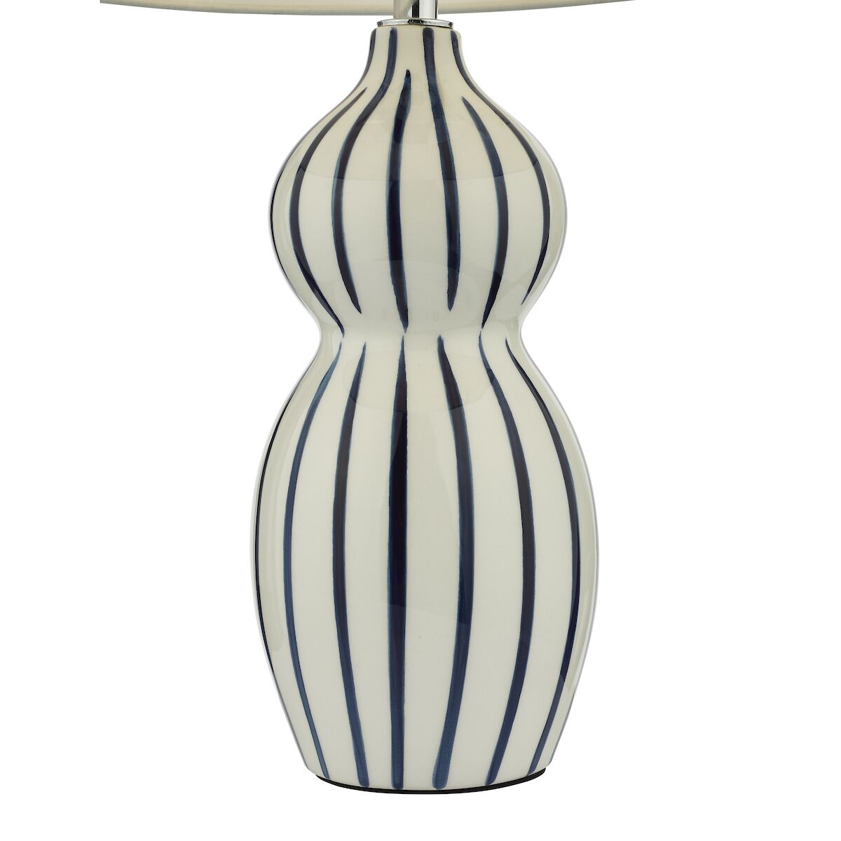 Evie Table Lamp White Ceramic Blue Ceramic With Shade <br>White Ceramic - Image 3