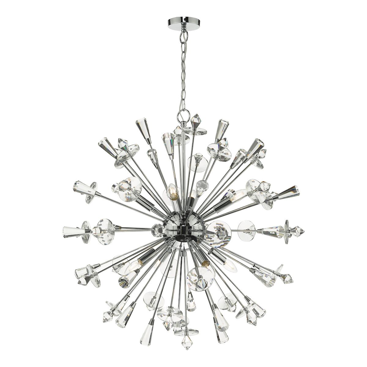 Exodus 8 Light Pendant Polished Chrome Crystal<br>Polished Chrome