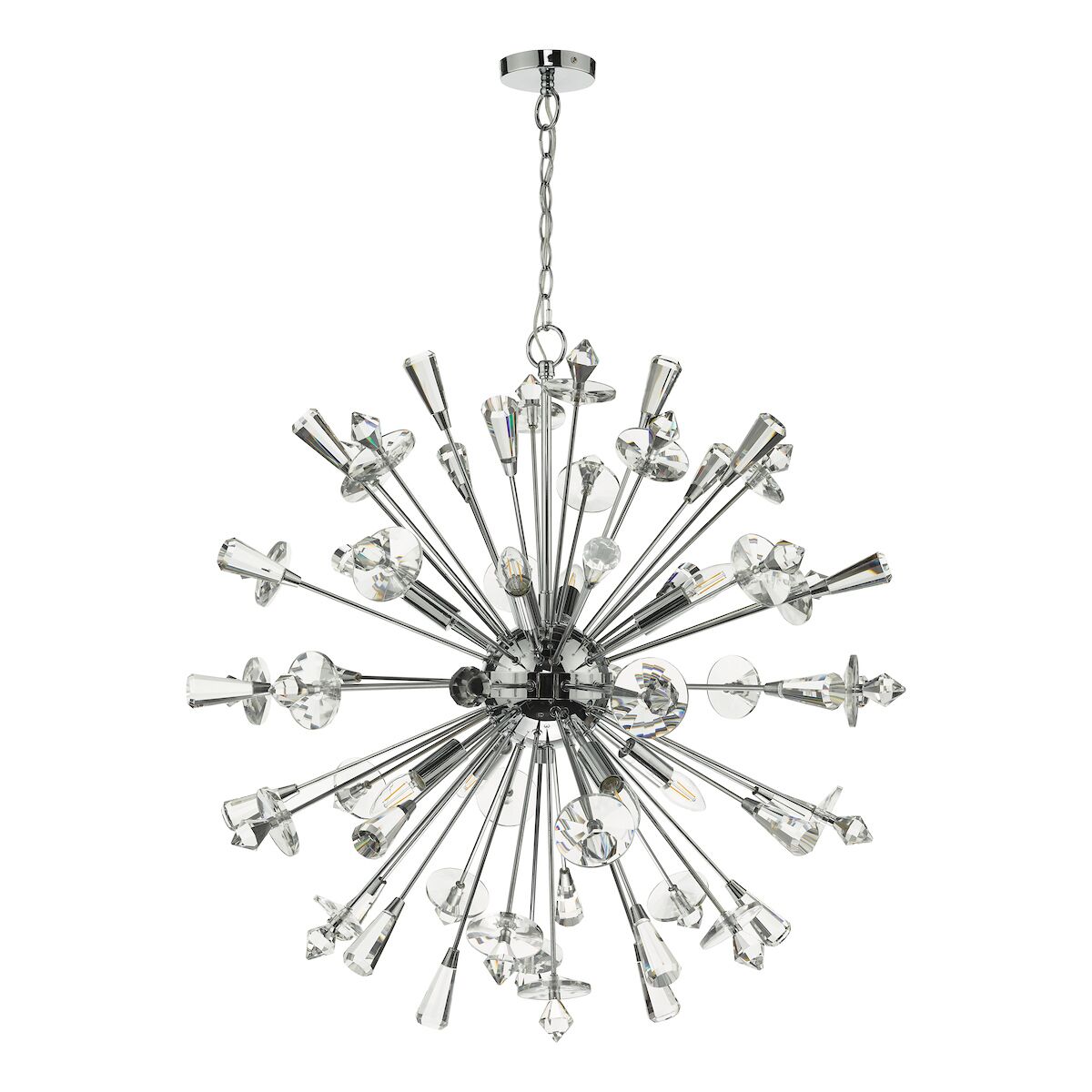 Exodus 8 Light Pendant Polished Chrome Crystal<br>Polished Chrome - Image 2