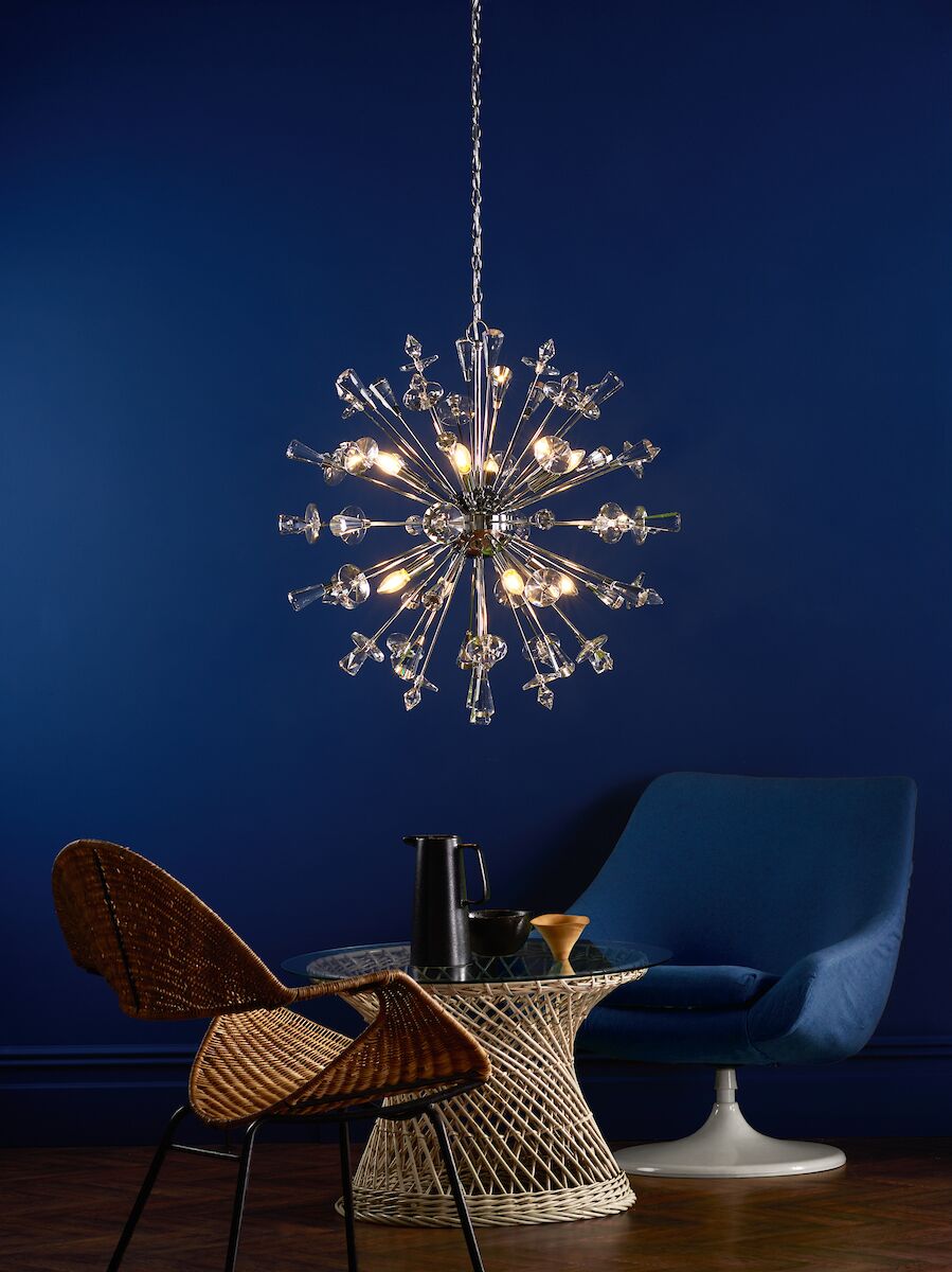 Exodus 8 Light Pendant Polished Chrome Crystal<br>Polished Chrome - Image 8