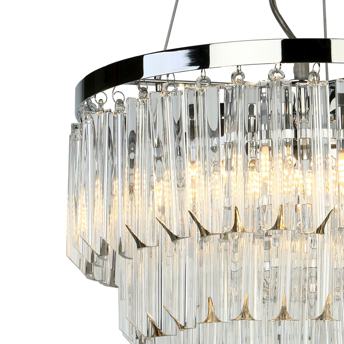 Fame 5 Light Pendant Polished Chrome Glass<br>Glass - Image 4