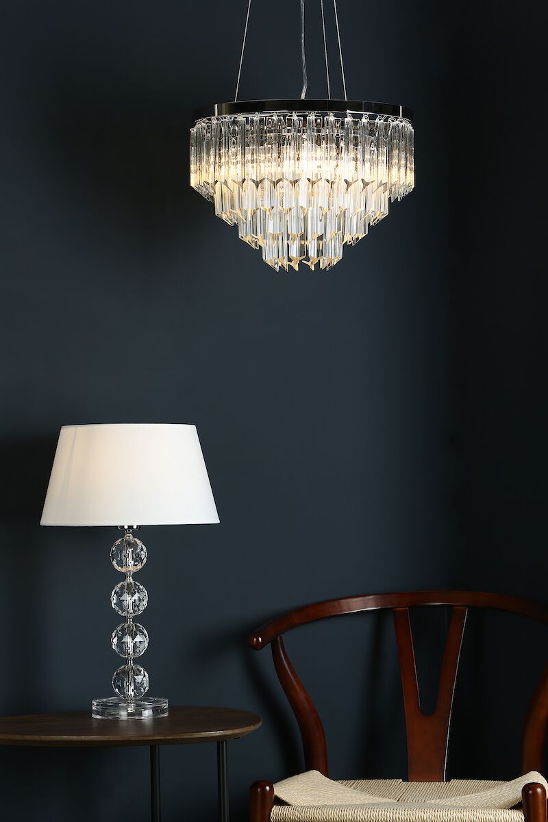 Fame 5 Light Pendant Polished Chrome Glass<br>Glass - Image 8