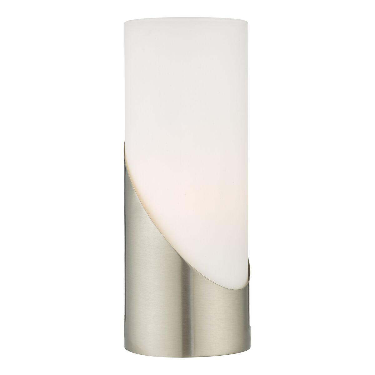 Faris Touch Table Lamp Satin Nickel Opal Glass<br>Satin Nickel
