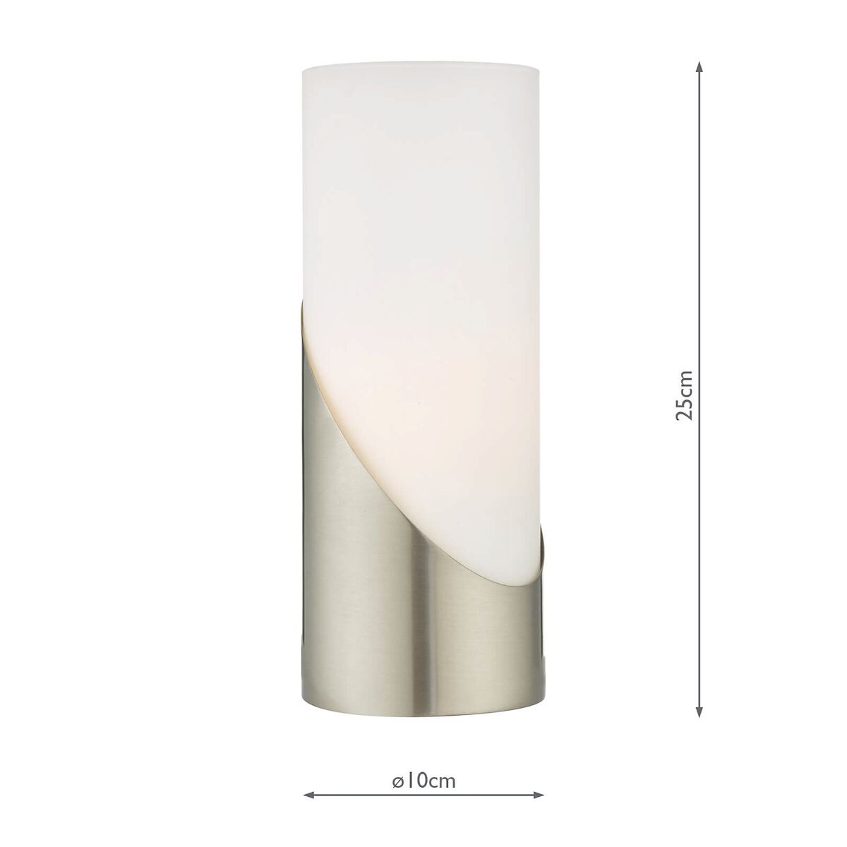 Faris Touch Table Lamp Satin Nickel Opal Glass<br>Satin Nickel - Image 2