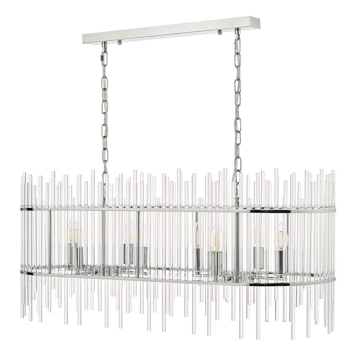 Finola 8 Light Bar Pendant Polished Chrome Glass<br>Glass - Image 2