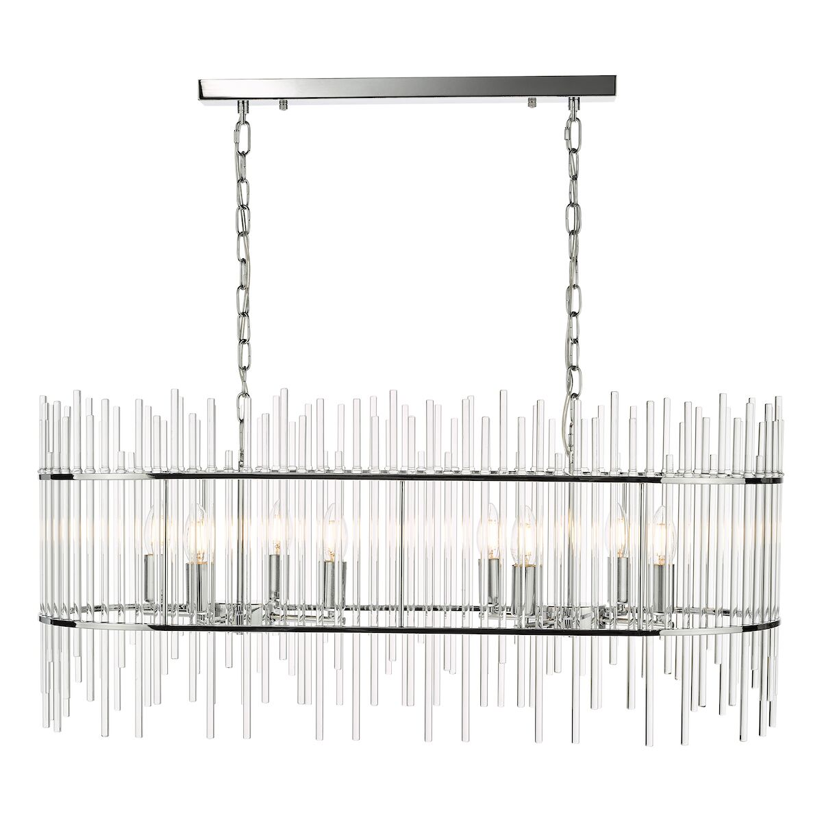 Finola 8 Light Bar Pendant Polished Chrome Glass<br>Glass - Image 3